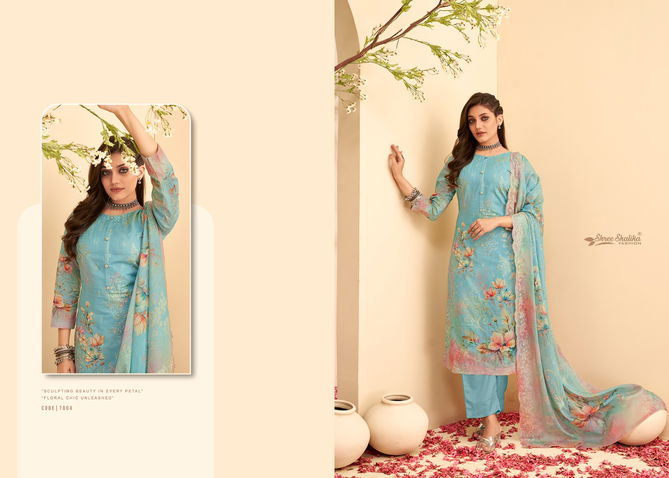 Mannat By Shalika Heavy Embroidery Printed Cotton Dress Material Wholesale Shop In Surat